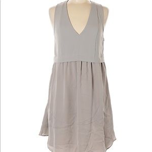 Wilfred beige taupe sleeveless vneck dress 6
